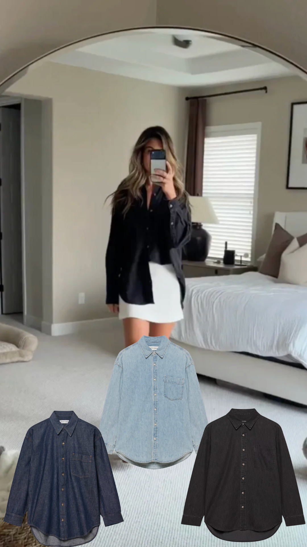 This shirt is a staple in my closet! 

chambray denim aritzia transitional style fall style fall fashion trending best sellers 

 #LTKdayinmylife #LTKgrwm #LTKootd