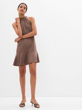 Tie-Back Halter Mini Dress | Gap (US)