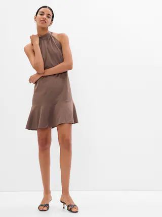 Tie-Back Halter Mini Dress | Gap (US)