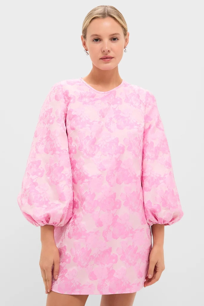 Pale Pink Jacquard Janie Mini Dress | Tuckernuck (US)
