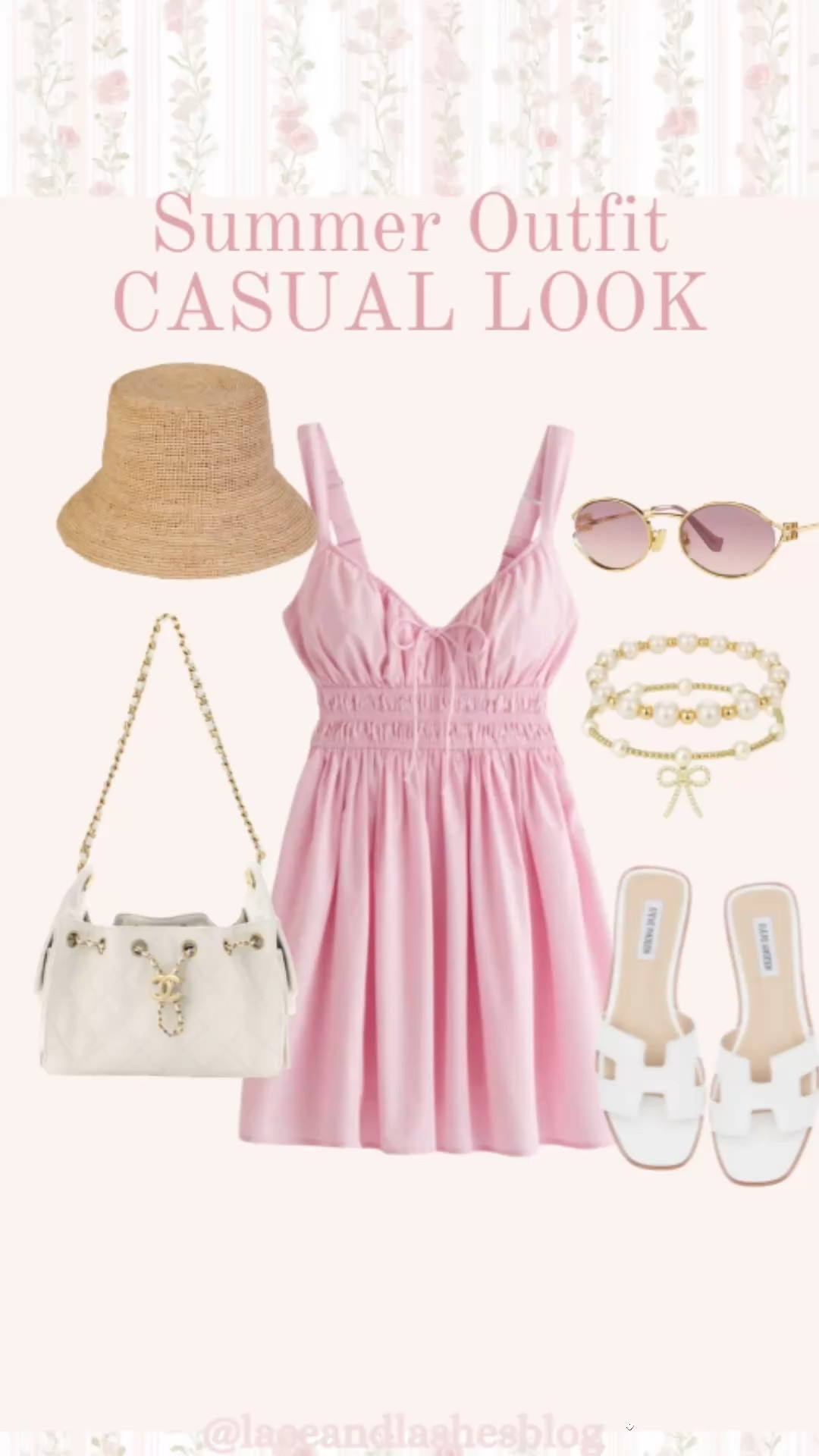 Casual & girly summer outfit idea! Also great vacation outfit! 🌸 @abercrombie dress with @Fashionphile handbag, Nordstrom sandals and Walmart fashion bucket hat!

#LTKootd #LTKSeasonal #LTKSaleAlert