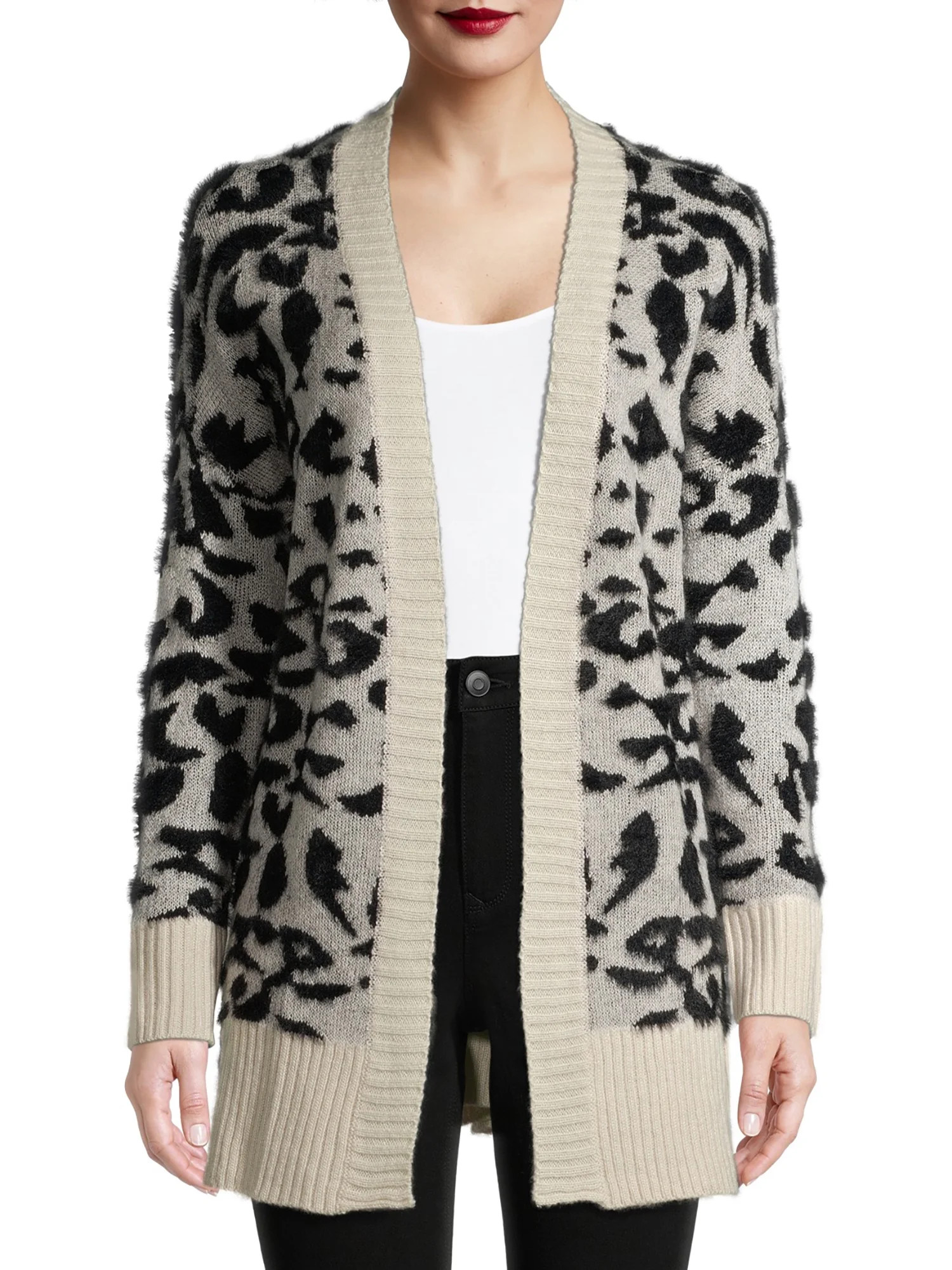 Dreamers by Debut Women's Leopard Print Cardigan - Walmart.com | Walmart (US)