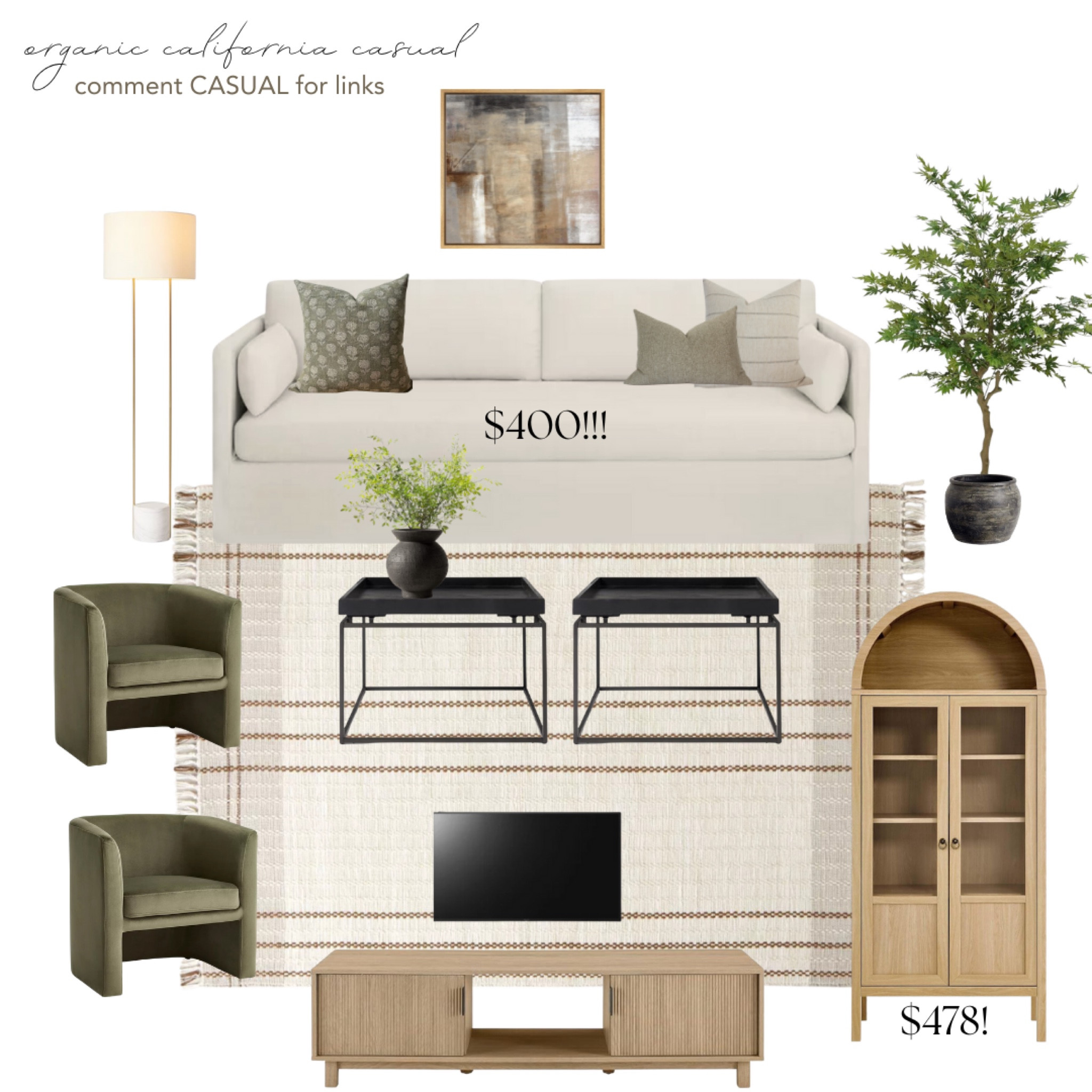 A California Casual extremely budget friendly living space based on an AI design! 

#LTKOver40 #LTKHome #LTKSaleAlert