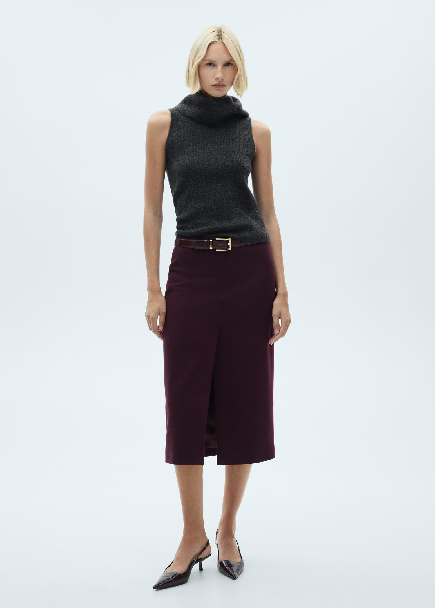 Turtleneck knitted top - Women | MANGO United Kingdom | MANGO (UK)