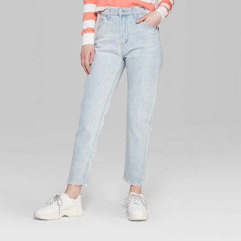 Women's High-Rise Mom Jeans - Wild Fable™ Light Blue Wash | Target