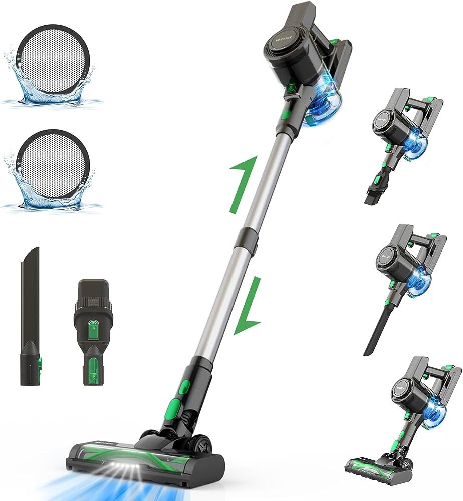 Vactidy V9 Cordless Vacuum Cleaner, 25Kpa Suction with Powerful Brushless Motor, 6-in-1 Lightweig... | Amazon (US)