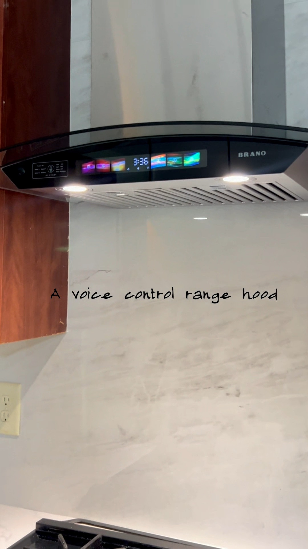 30 in 900 CFM Ducted Wall Mount Range Hood in Stainless Steel, Voice/Gesture/Touch Control, Delay Shutdown, 4 Speed Fan.

As people who cook every day—I’m Thai and my husband is Korean—we use a lot of spices, and the aromas can be intense. After an extensive search, we finally found this voice-controlled range hood. When I’m busy cooking or my hands are greasy, I can just tell “Andy” to do the thing for me.

#LTKHome
