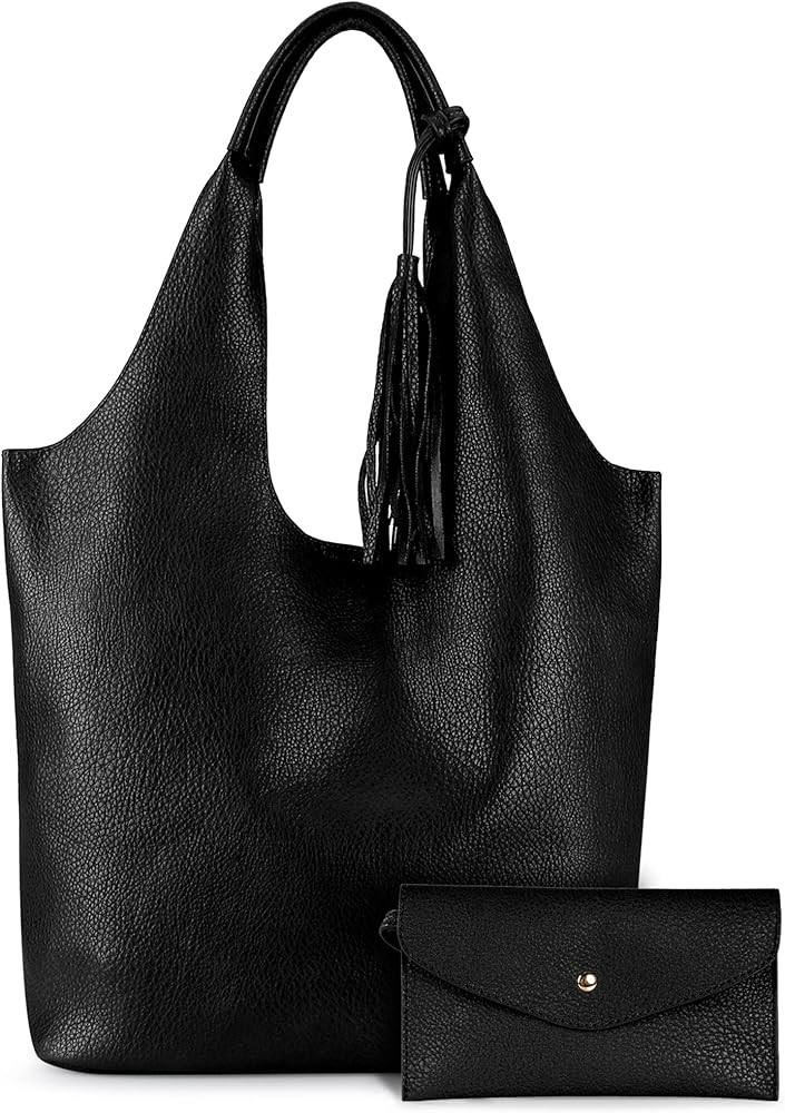 Montana West Slouchy Hobo Bags for Women Soft Designer Shoulder Purses Ladies Top Handle Handbag | Amazon (US)