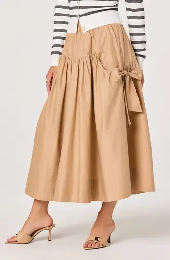 ASTR the Label Lylah Bow Detail Cotton Skirt | Nordstrom | Nordstrom