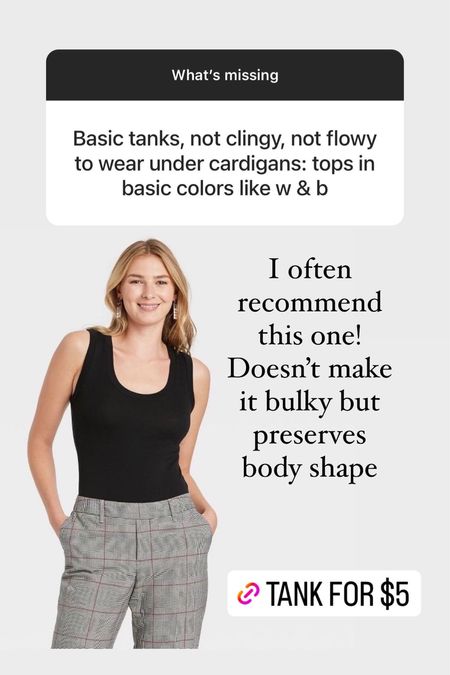 Basic tank in both regular and plus sizes, multiple colors, $5 and perfect for layering 

#LTKstyletip #LTKFind #LTKunder50