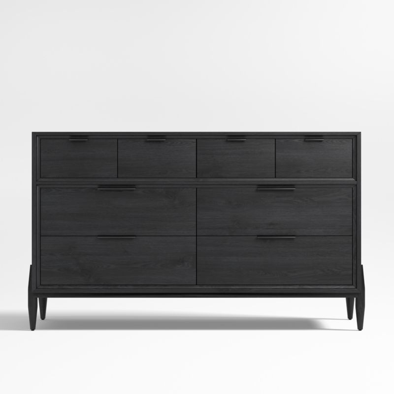 Bodie Ebonized Black Wood Wide 8-Drawer Kids Dresser + Reviews | Crate & Kids | Crate & Barrel