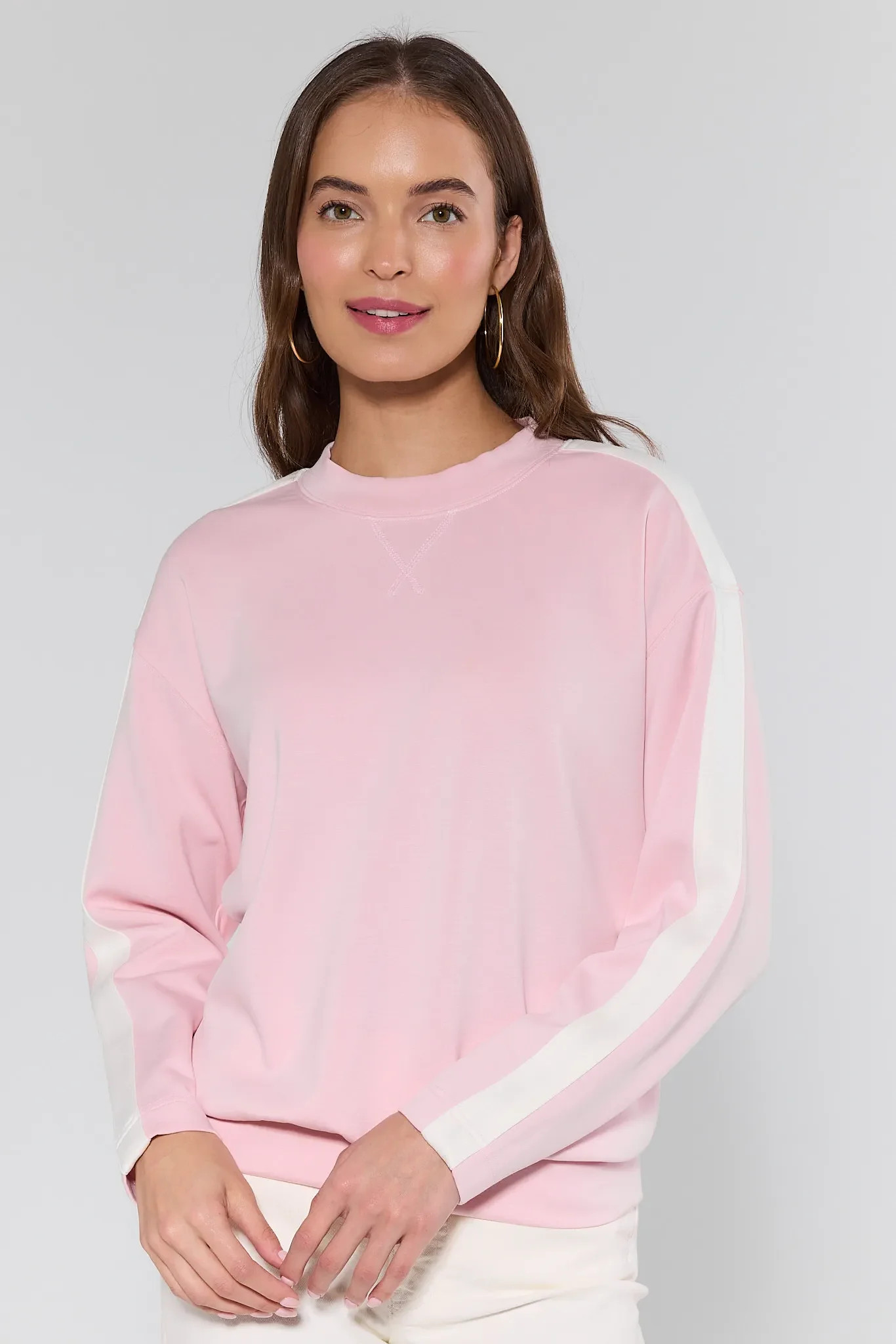 Katelyn Pink Stripe Pullover | Avara