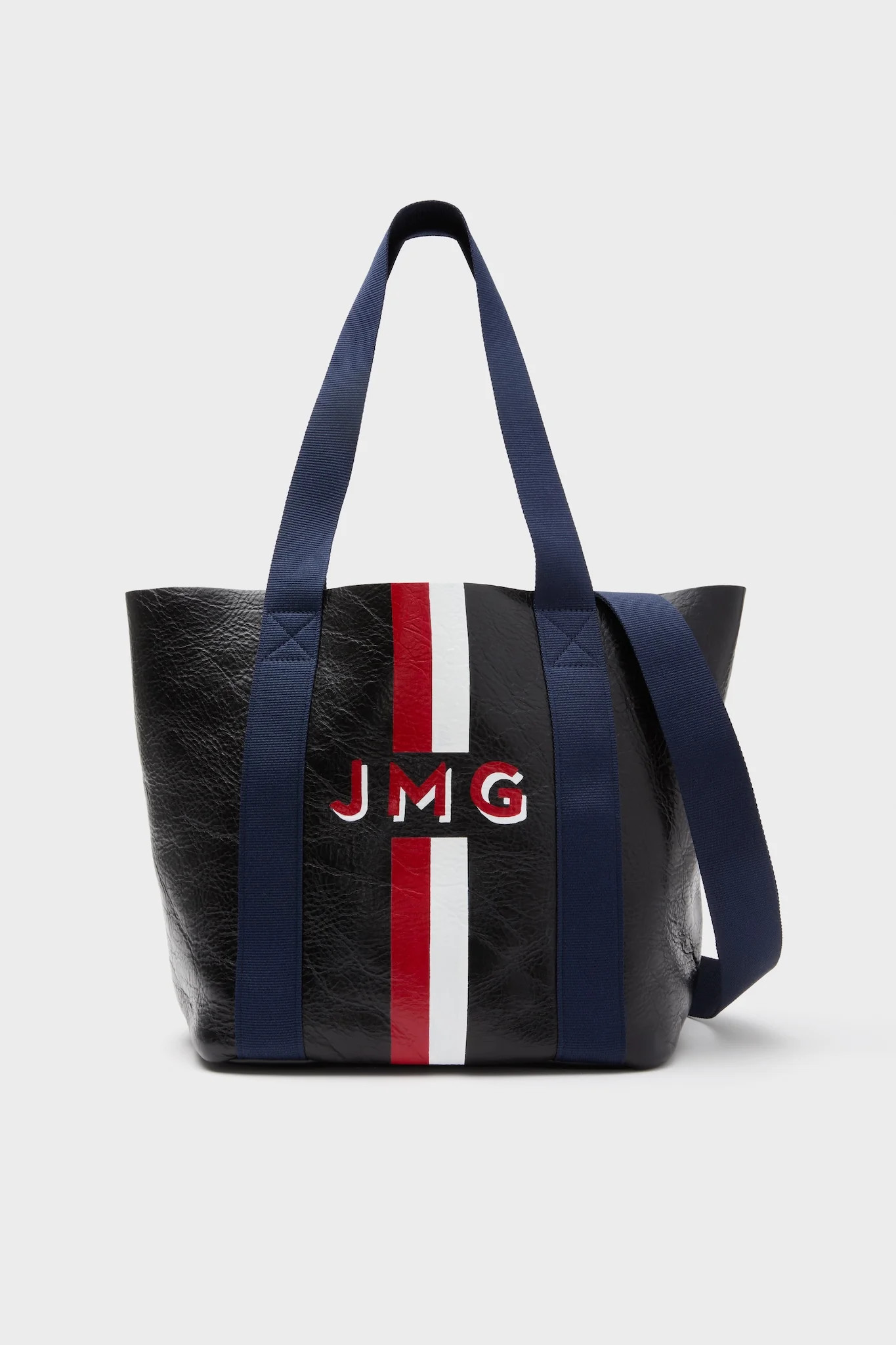 Navy Baby Daddy Tote with Red Monogram | Tuckernuck (US)