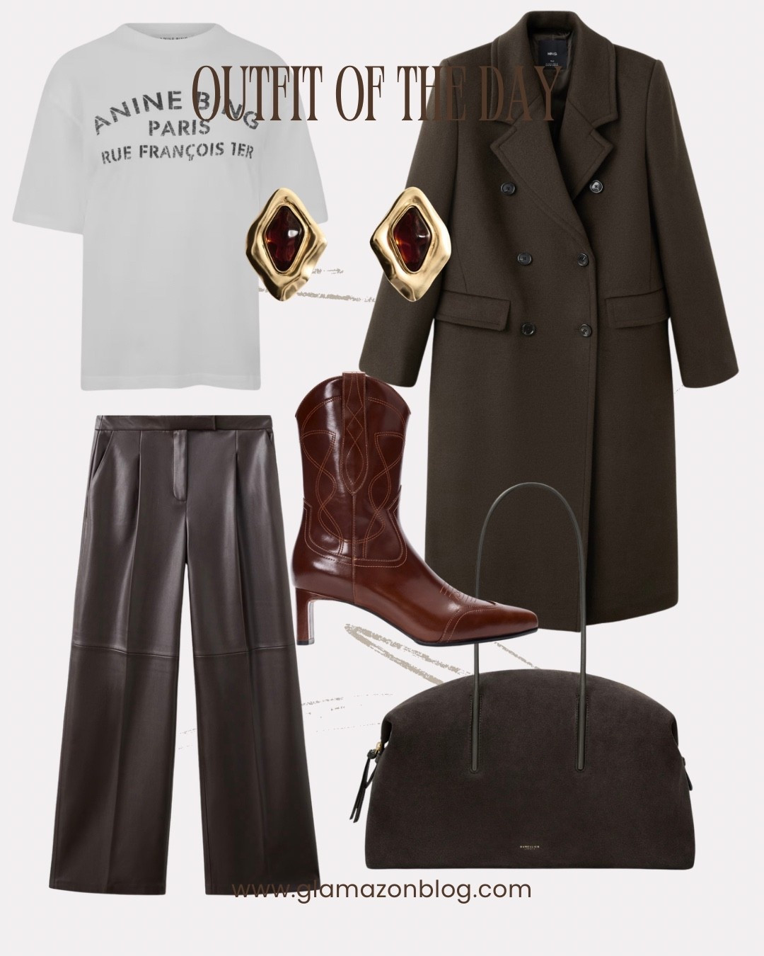 Brown coat, oversized coat, anime bing tshirt, mango earrings, suede bag, demellier bag 

#LTKstyletip #LTKuk #LTKwinter