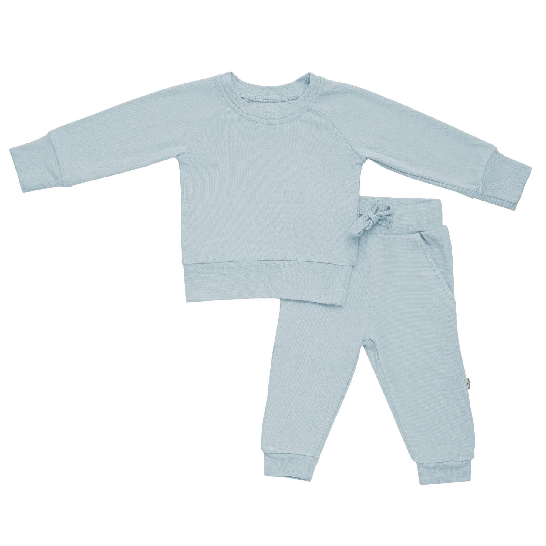 Bamboo Jersey Jogger Set in Fog | Kyte BABY