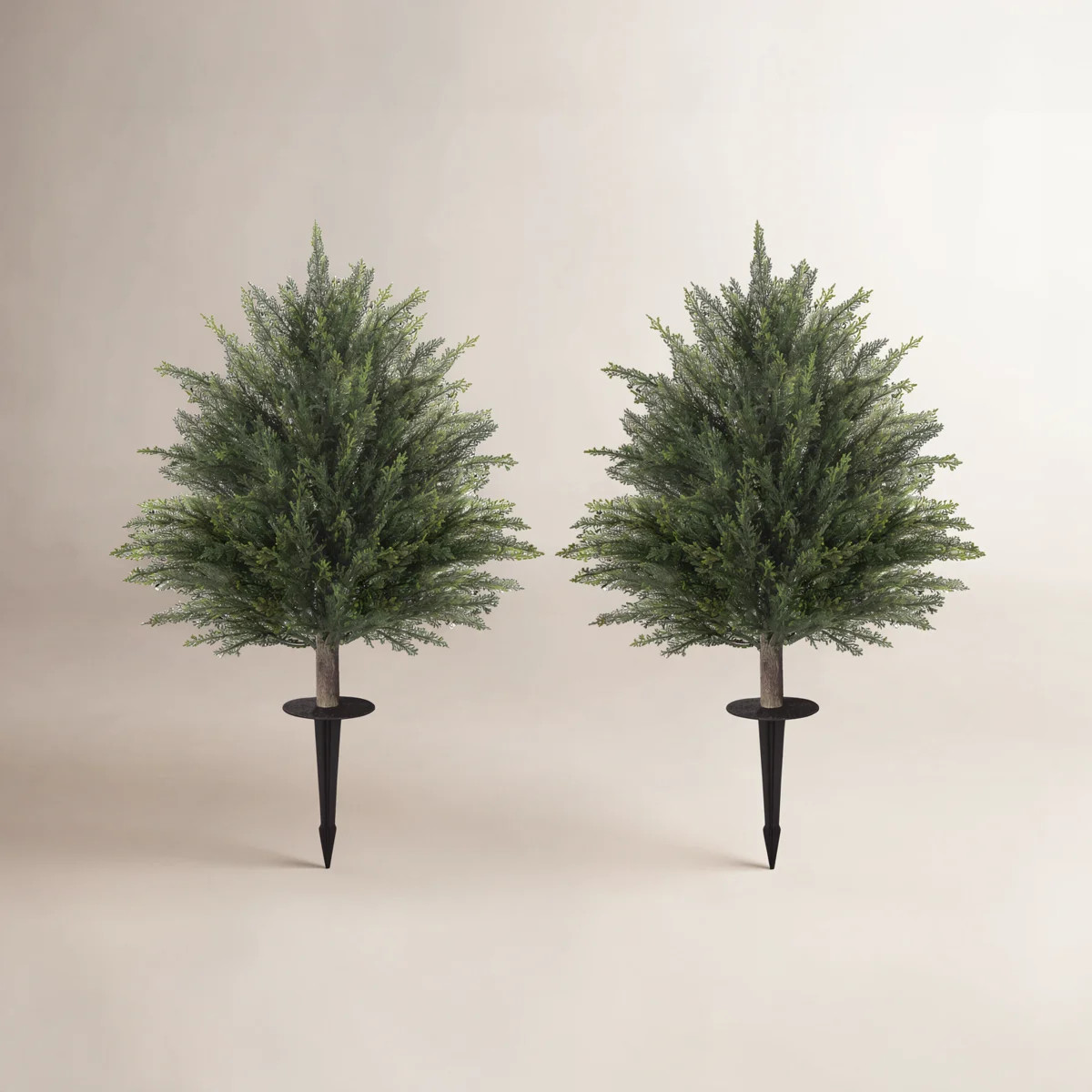 32"Artificial Cedar Suit Tower Shaped Leaf Fake Tree (Set of 2) (Set of 2) | Wayfair North America