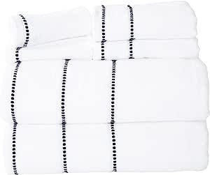 Luxury Cotton Towel Set- Quick Dry, Zero Twist and Soft 6 Piece Set With 2 Bath Towels, 2 Hand To... | Amazon (US)