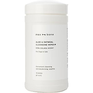 maxbone Aloe & Oatmeal Dog Cleansing Wipes, 70 count | Chewy.com
