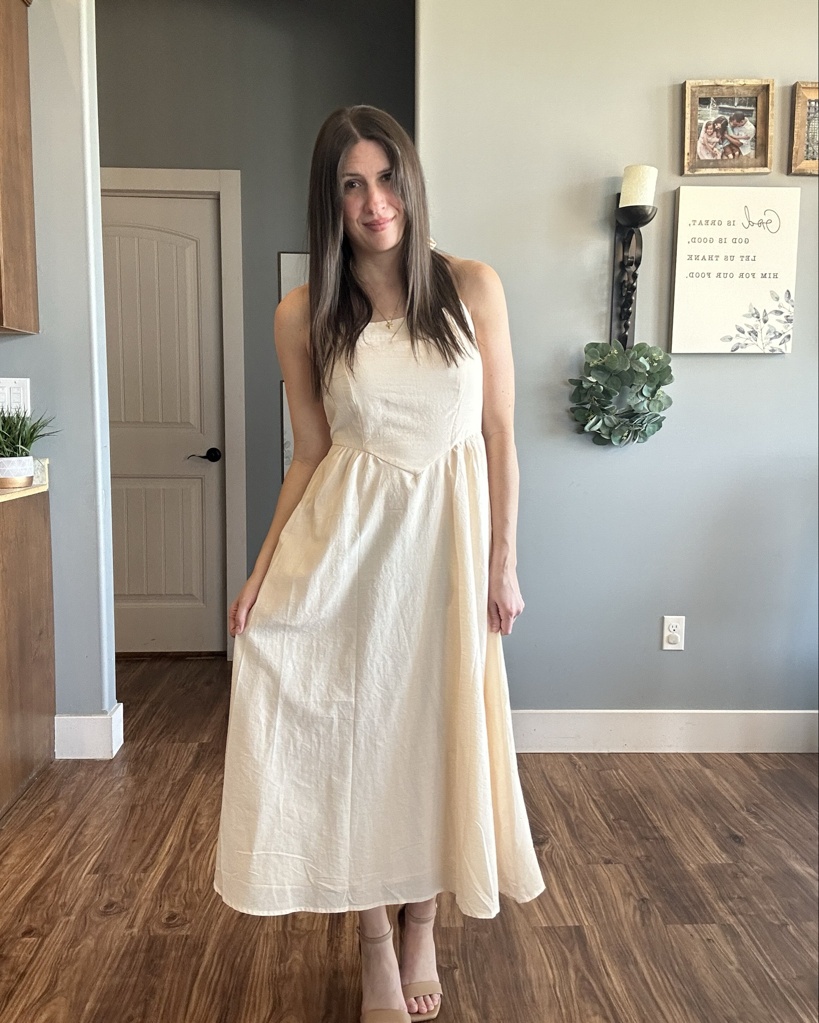 Neutral dress for spring 

Halter dress | apricot dress | spring dress | summer dress | church dress | date night outfit | outfit inspo | outfit ideas | Amazon finds 

#LTKStyleTip #LTKSeasonal #LTKFindsUnder50