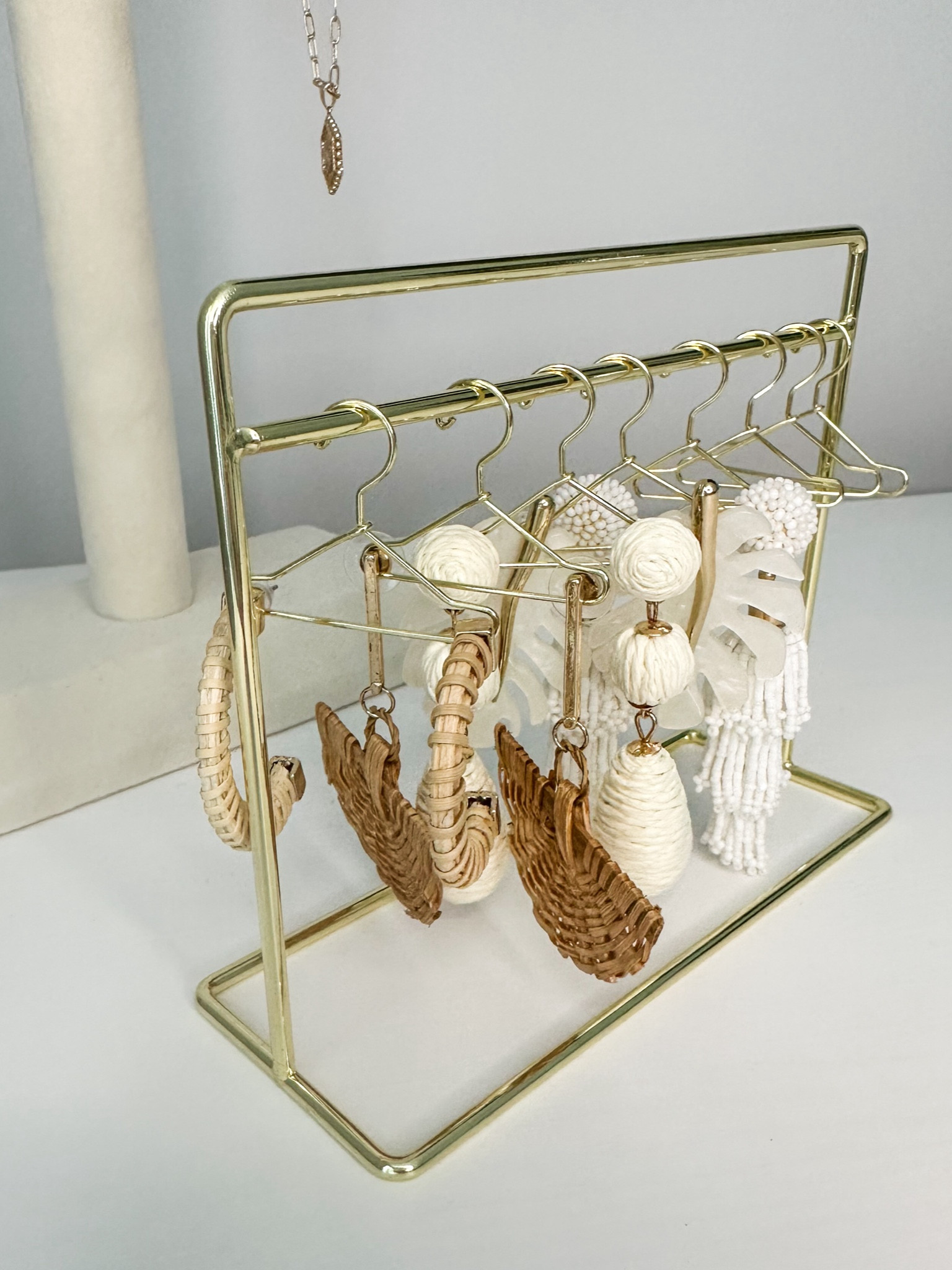 I was looking for a cute way to organize my earrings and found this garment rack for doll clothes …seriously 😂 I’m OBsessed with how it looks on my dresser 🤩 and it’s only $12!!

#LTKstyletip #LTKfindsunder50 #LTKhome