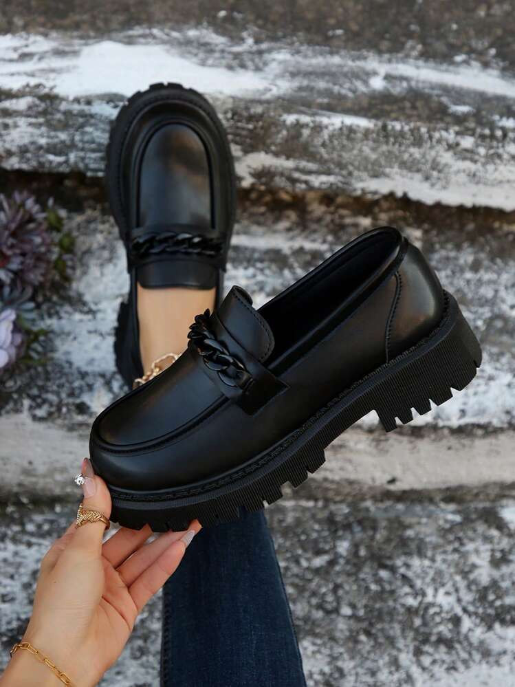 AU$28.95
Women's Round Toe Thick Bottom Platform Wedge Loafers, Comfortable Casual Slip-On Shoe With Decorative Chain, British Style
4.79
(100+)
#3 Bestseller
in Business Casual Women Wedges & Flatform

Color: Black



Size
AU
US6 (EUR36)
US6.5 (EUR37)
US7 (EUR38)
US8 (EUR39)
US9 (EUR40)
US9.5 (EUR41)
US10.5 (EUR42)
US11 (EUR43)
Size Guide
Mid Heel (5cm / 0-0inch)
True To Size
Qty:

 | SHEIN