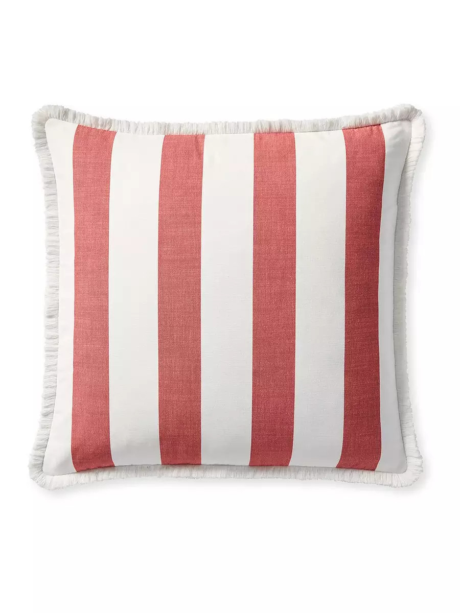 Perennials Harbor Stripe Pillow Cover - Lobster | Serena and Lily