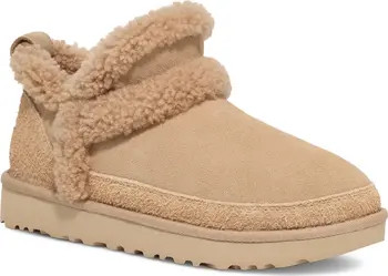 Classic Ultra Mini Spillseam Genuine Shearling Bootie (Women) | Nordstrom
