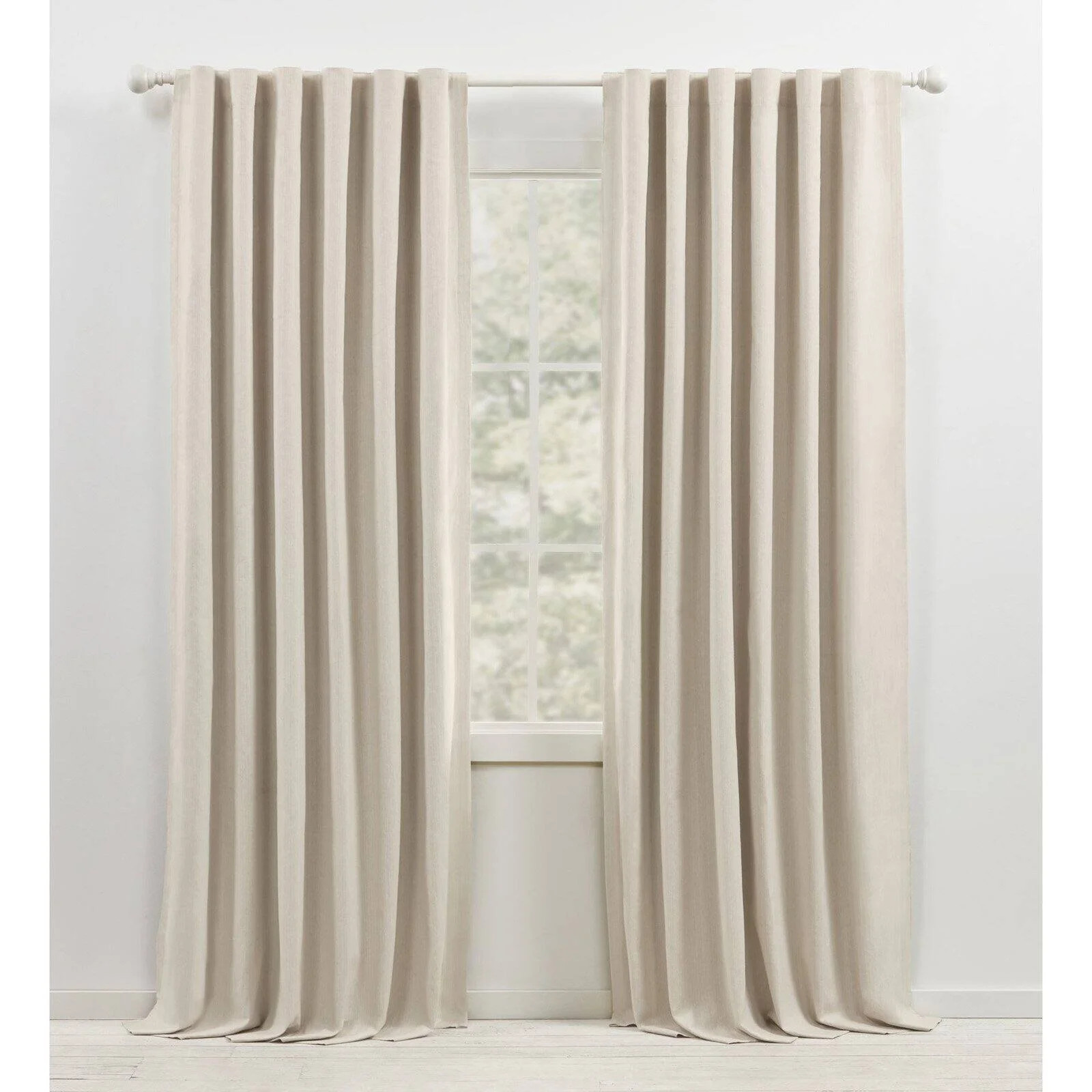 Lauren Ralph Lauren Sallie Blackout Heavy Cotton/Linen Blend with Lining Rod Pocket Curtain Panel | Walmart (US)