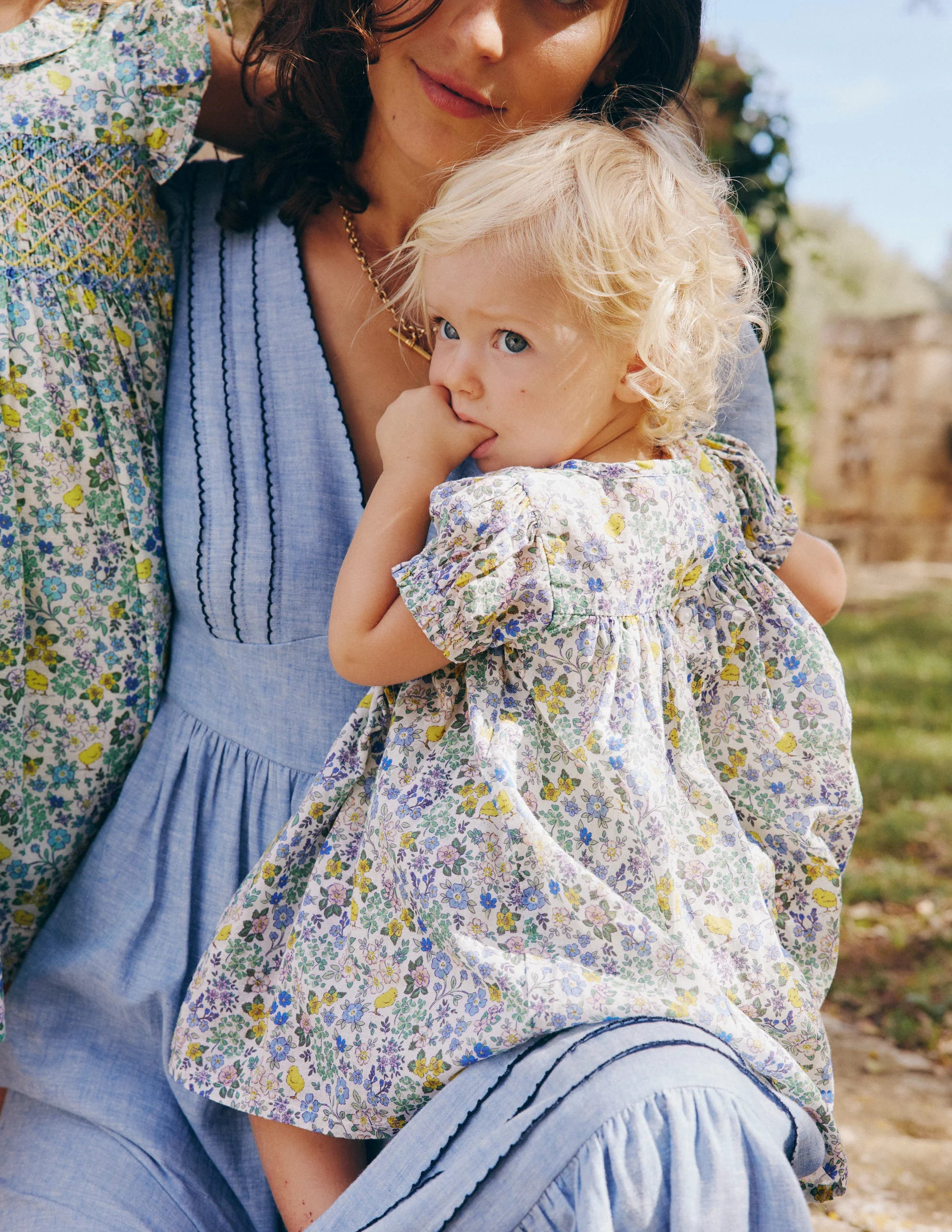 Gathered Woven Dress-Multi Chick Floral | Boden (US)