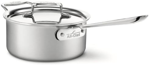All-Clad D5 5-Ply Stainless Steel Sauce Pan 3 Quart Induction Oven Broiler Safe 600F Pots and Pan... | Amazon (US)