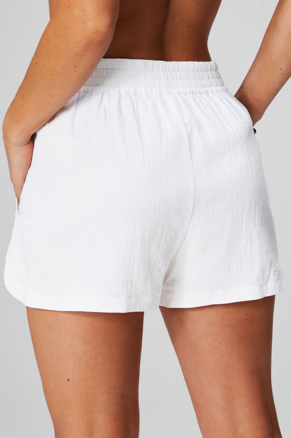 Cotton Voile High-Waisted Short | Fabletics - North America
