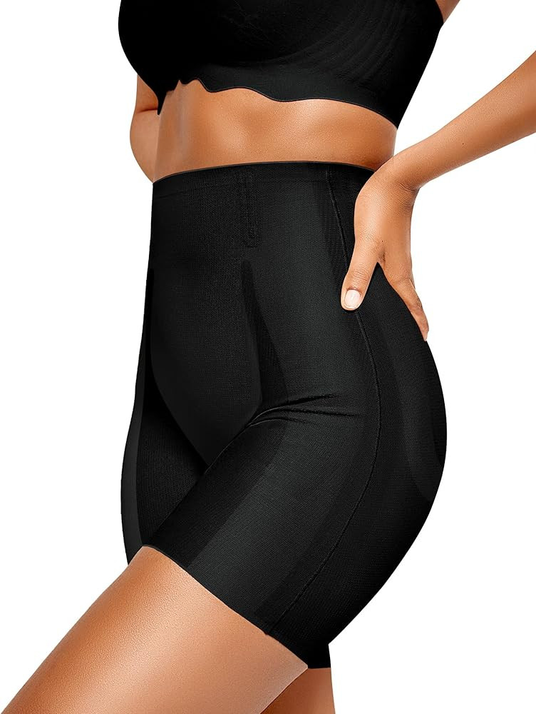 Vertvie Pantalones cortos moldeadores con control de abdomen para mujer, pantalones cortos moldea... | Amazon (US)