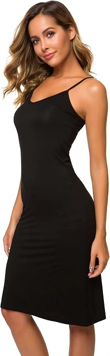 Women's Full Slips Cami Long Spaghetti Strap Under Dress | Amazon (US)