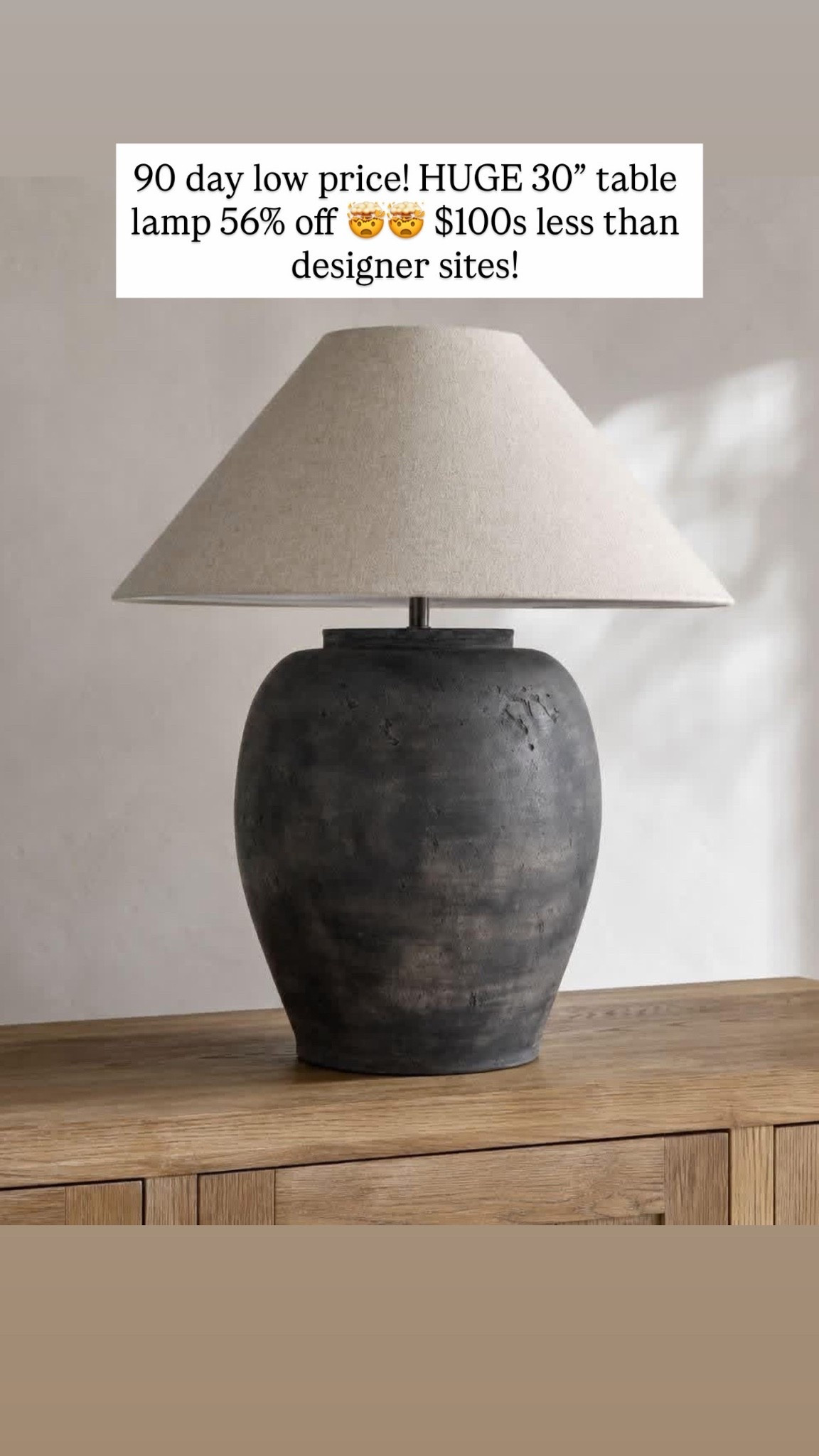 Huge oversized table lamp on 90 day low price!! Also comes in more colors ￼
