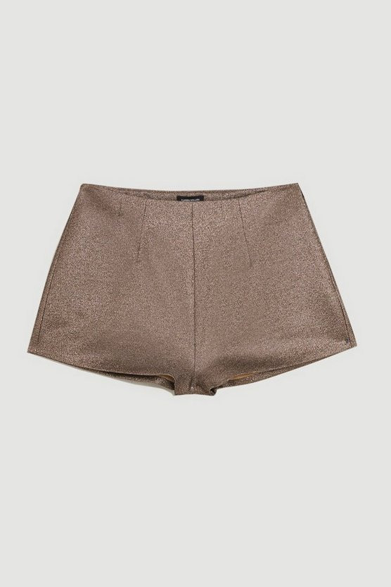 Tailored Metallic Hot Pants | Karen Millen US