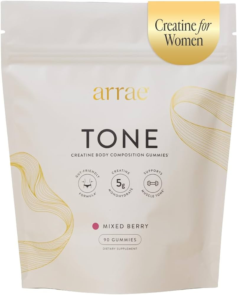 Arrae Tone Gummies – Creatine Monohydrate 5g for Women – Support Lean Muscle, Strength & Reco... | Amazon (US)