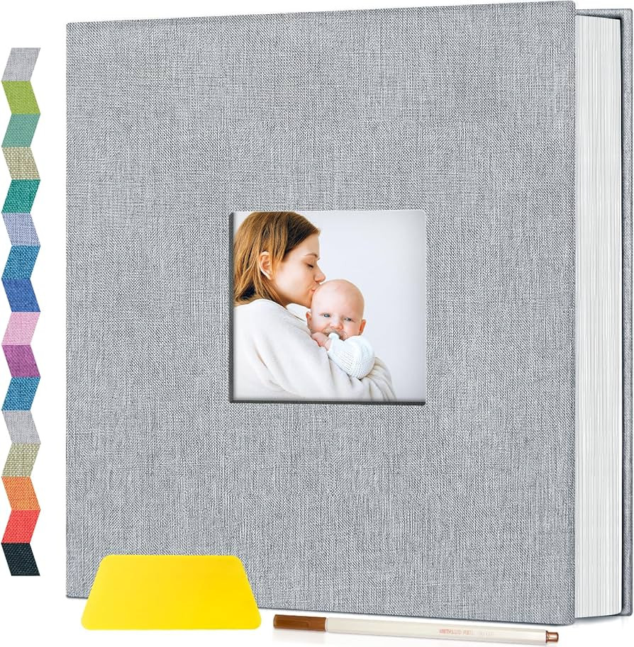 Popotop Photo Album Self Adhesive with Picture Display Window,40 Pages DIY Baby Memory Book for 4... | Amazon (US)