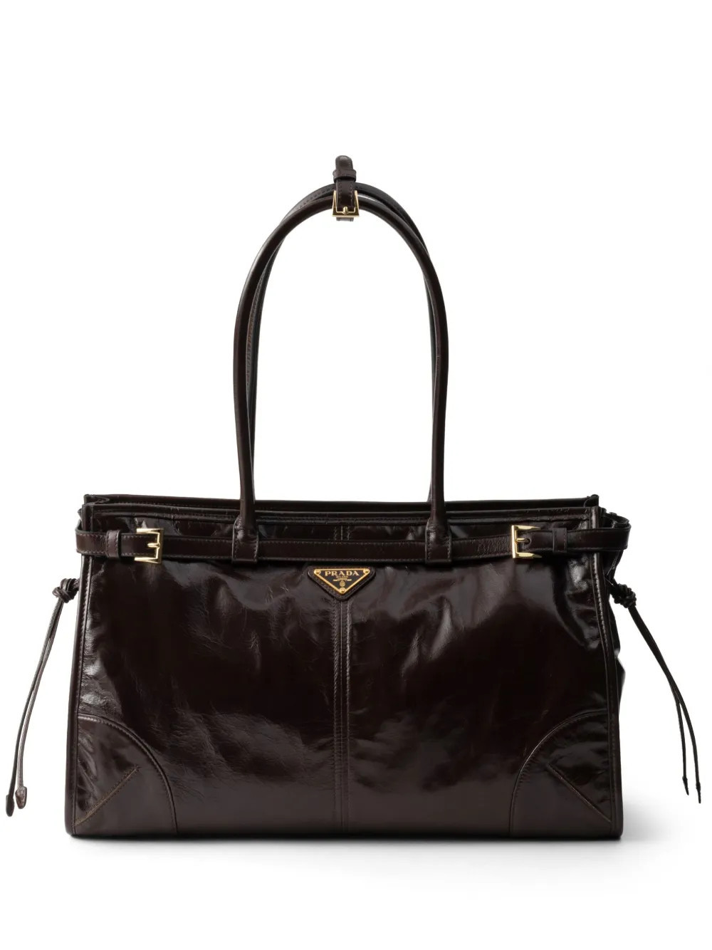 Prada large Bonnie tote bag - Brown | Farfetch Global