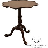 Charles Of London Vintage Mahogany Chippendale Clover Pie Crust Tilt Top Table | Etsy (US)