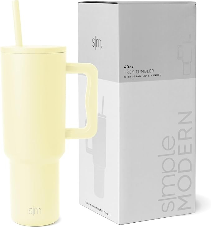 Simple Modern 40 oz Tumbler with Handle and Straw Lid | Insulated Cup Reusable Stainless Steel Wa... | Amazon (US)