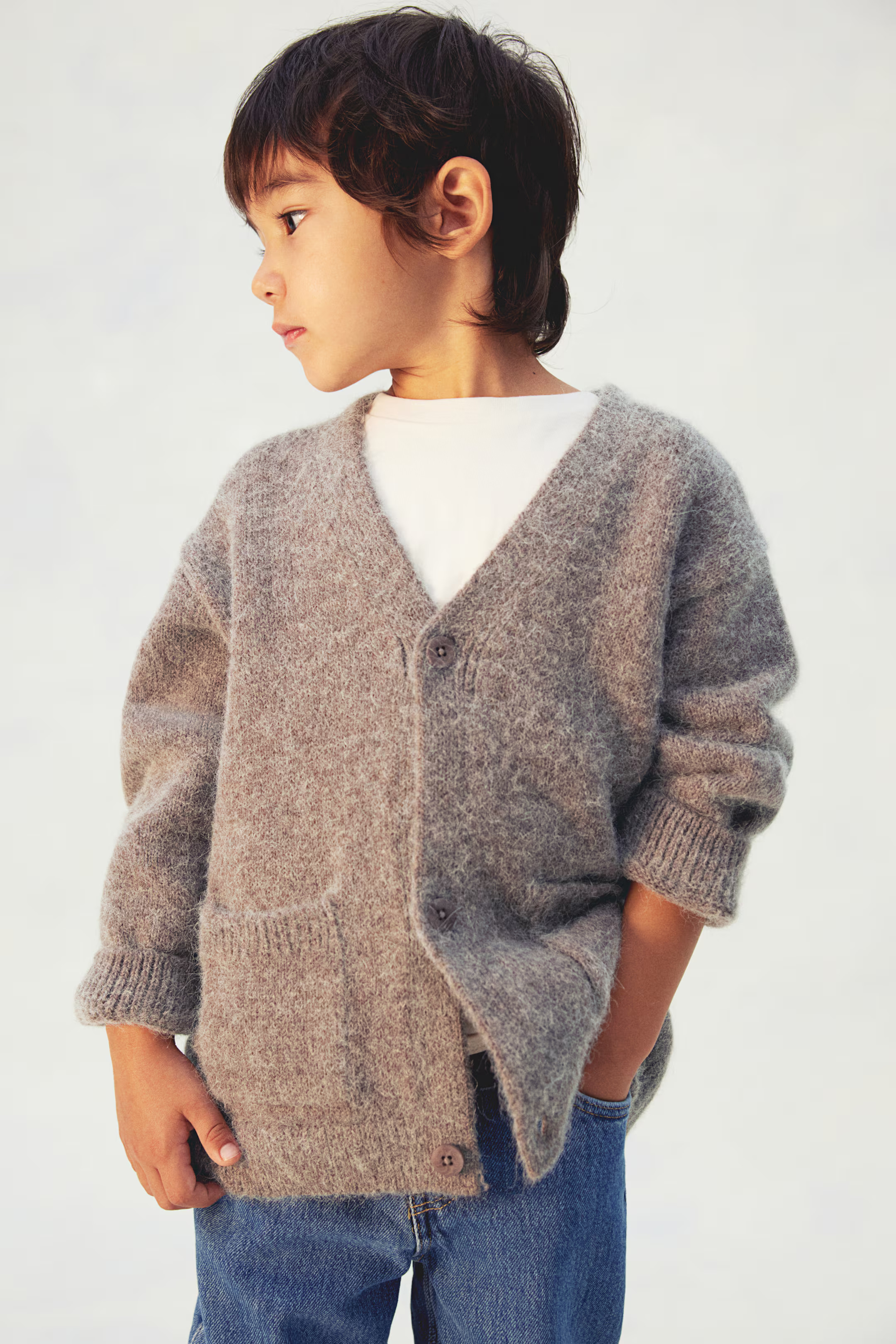 Wool-blend cardigan - Mole - Kids | H&M GB | H&M (UK, MY, IN, SG, PH, TW, HK)
