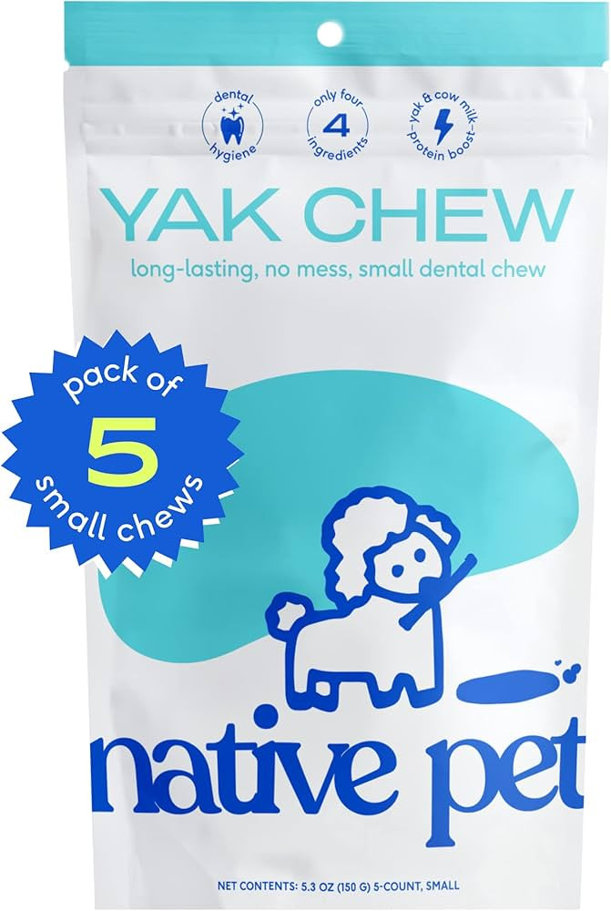 Native Pet Yak Chews for Dogs (5 Small Chews). Pasture-Raised and Organic Himalayan Churpi Chew. ... | Amazon (US)