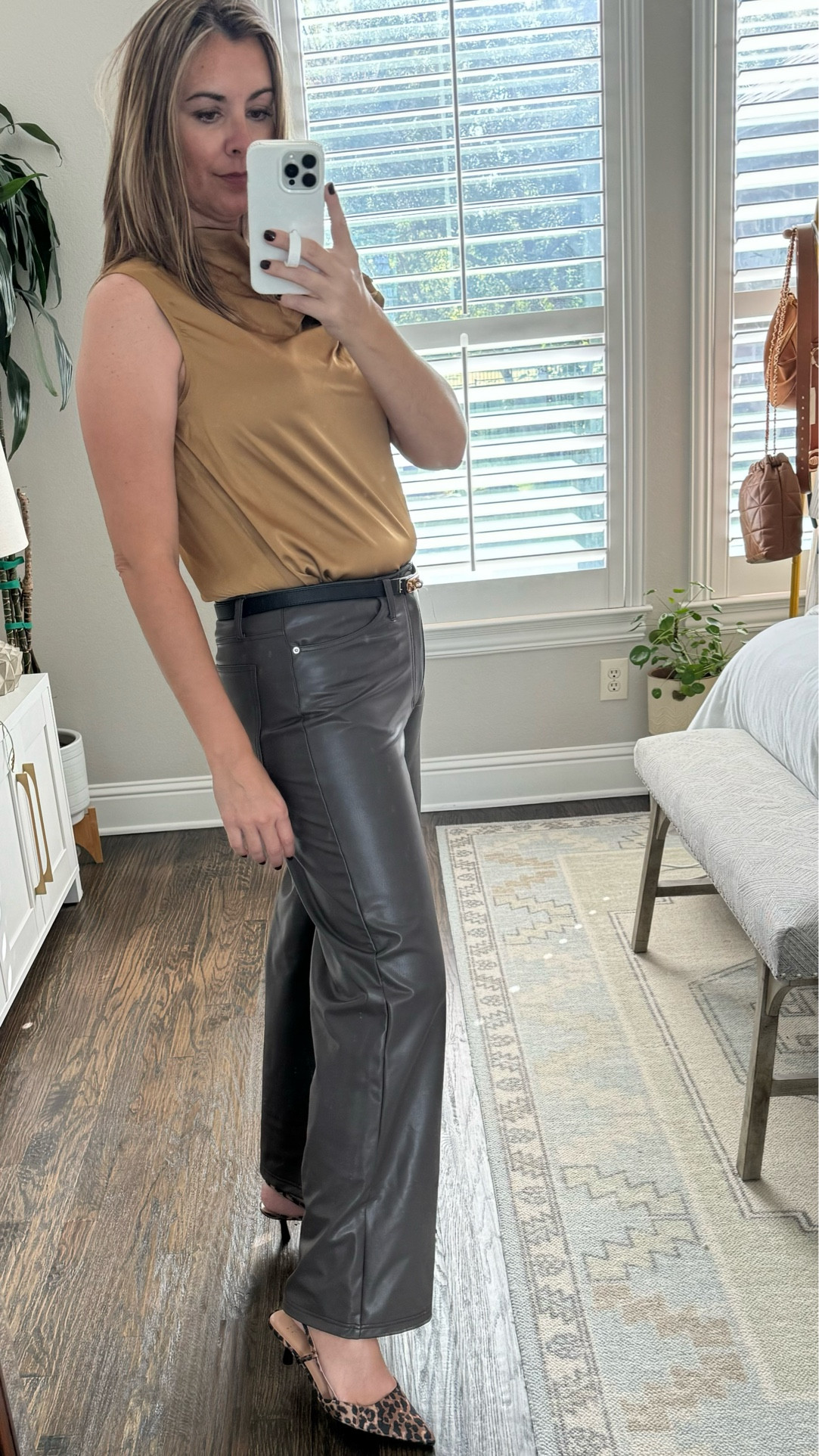 Faux leather is trendy for Fall. These pants are a comfortable mid rise, run TTS and under $40. 

| fall fashion | everyday looks | fashion over 40 | elevated looks | workwear | casual look | date night outfit | target style | target fashion | faux leather |

#LTKOver40 #LTKSeasonal #LTKFindsUnder50