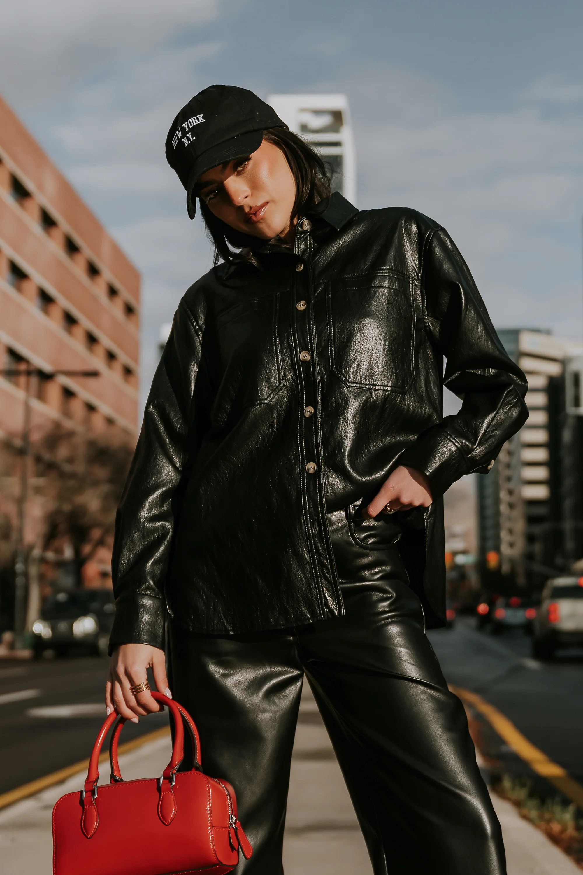 Bruno Vegan Leather Shacket | Böhme US