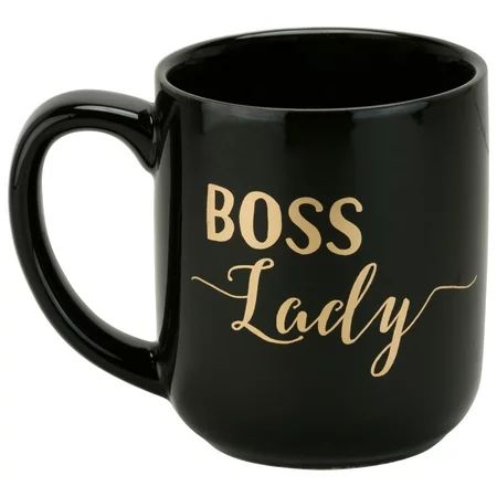 Boss Lady 17.5 oz Mug - Black/Gold | Walmart (US)