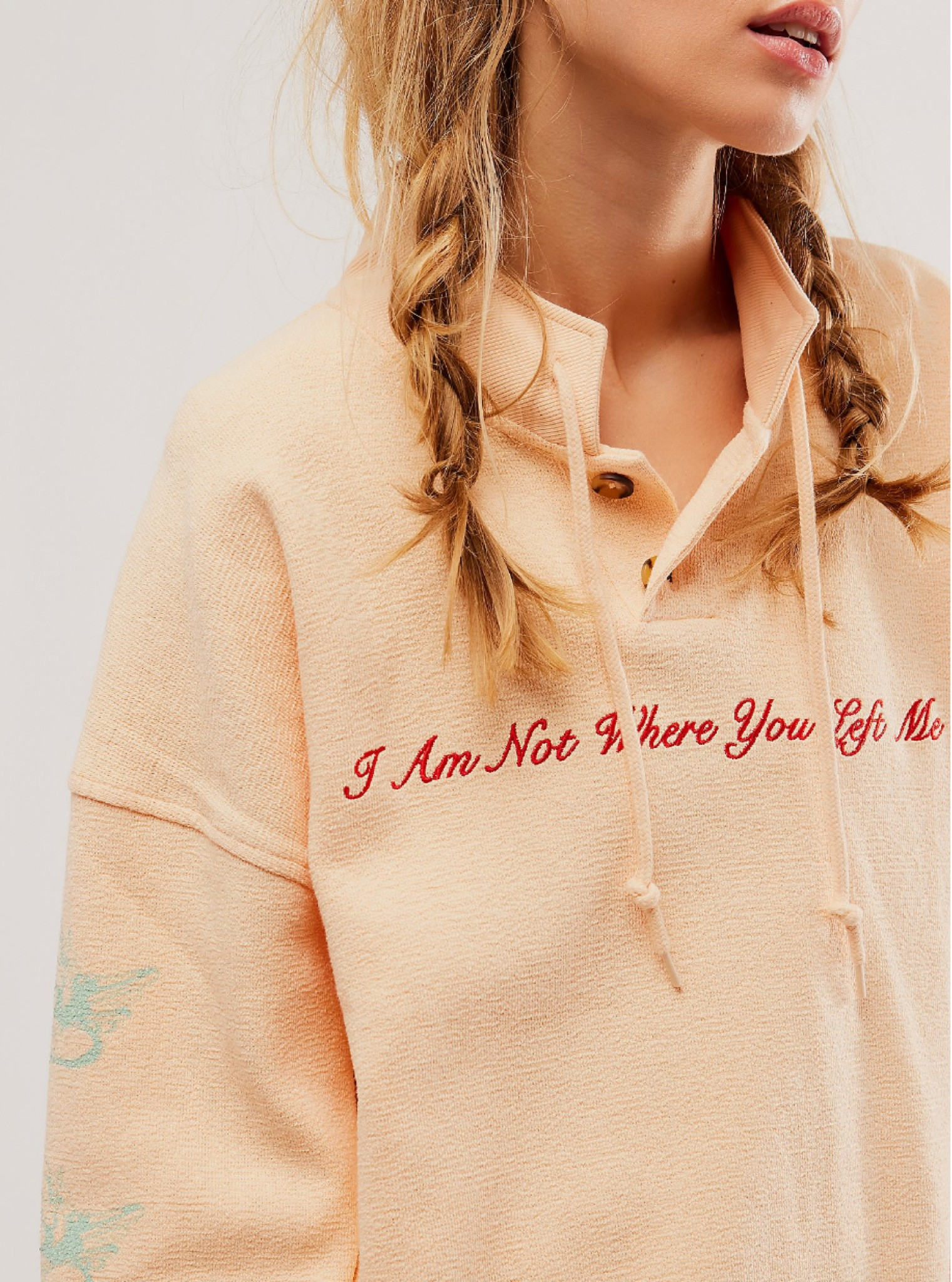 for the swifties + evermore stans who are looking for a super cute sweatshirt that reminds them of “right where you left me”, I found this one on Free People! 