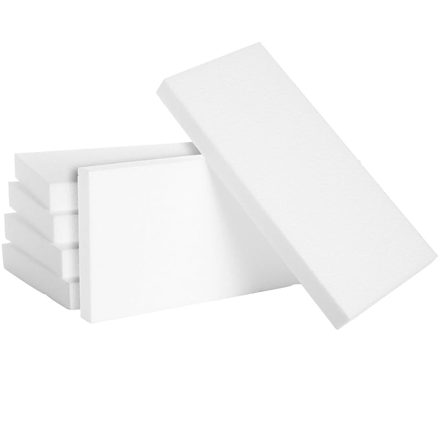 Juvale 6 Pack Craft Foam Sheets, 1 Inch Thick Rectangle Blocks for Floral Arrangements, DIY Proje... | Amazon (US)