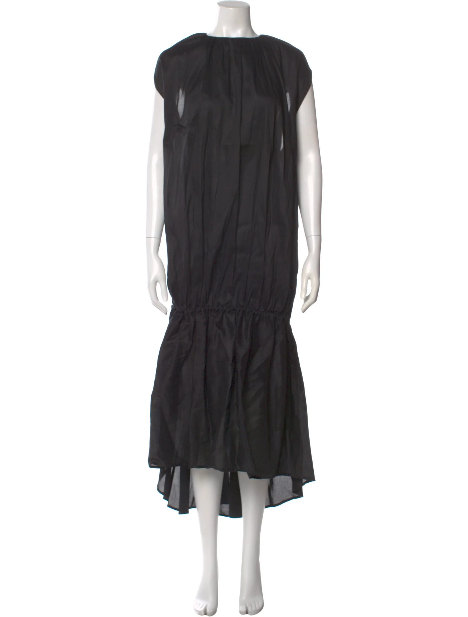 TOTEME Crew Neck Long Dress - Black Dresses, Clothing - TTM60982 | The RealReal | The RealReal
