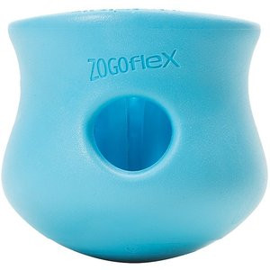 WEST PAW Zogoflex Toppl Tough Treat Dispensing Dog Chew Toy, Aqua Blue, Large - Chewy.com | Chewy.com