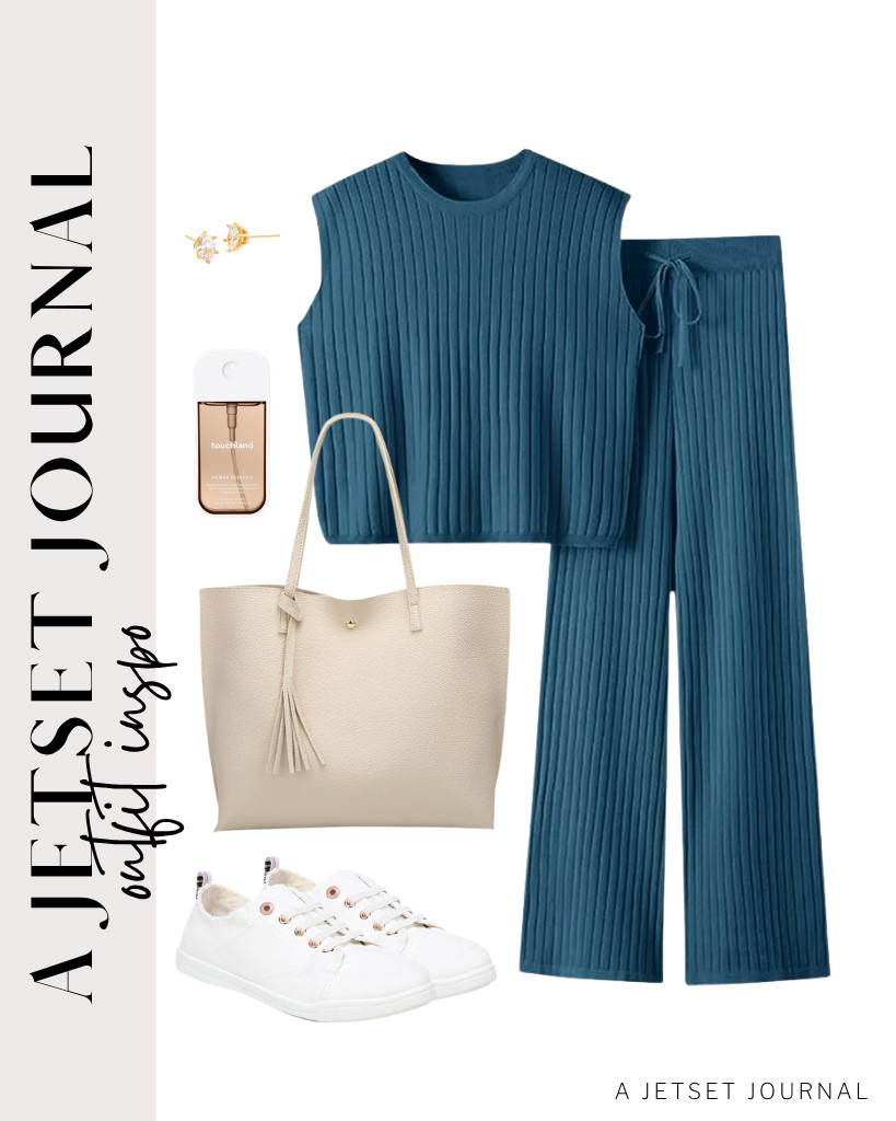 I can’t get enough of this two-piece ribbed-knit set! Vionic Pismo sneakers go well with this outfit, which makes it a good choice for a trip. Use a Dreubea leather tote for your stuff, and you’re done.


#LTKSeasonal #LTKSaleAlert #LTKTravel 

 